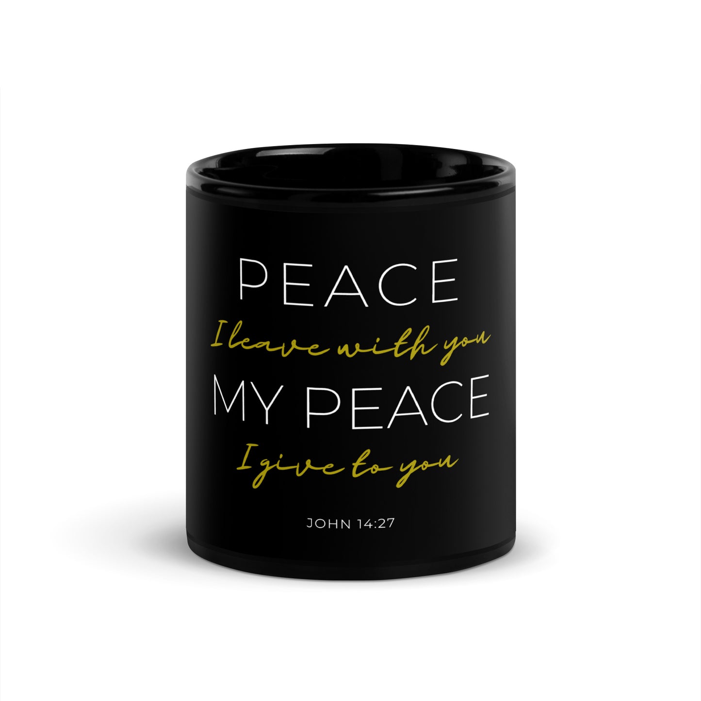 John 14:27 Mug - Black