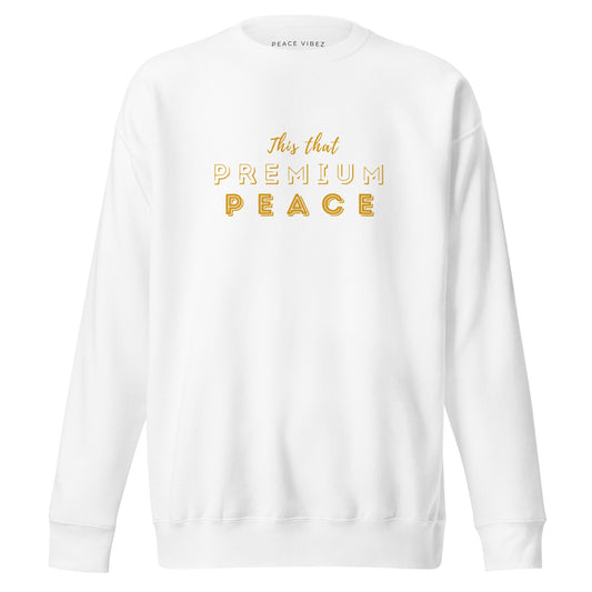 Premium Peace Sweatshirt - White