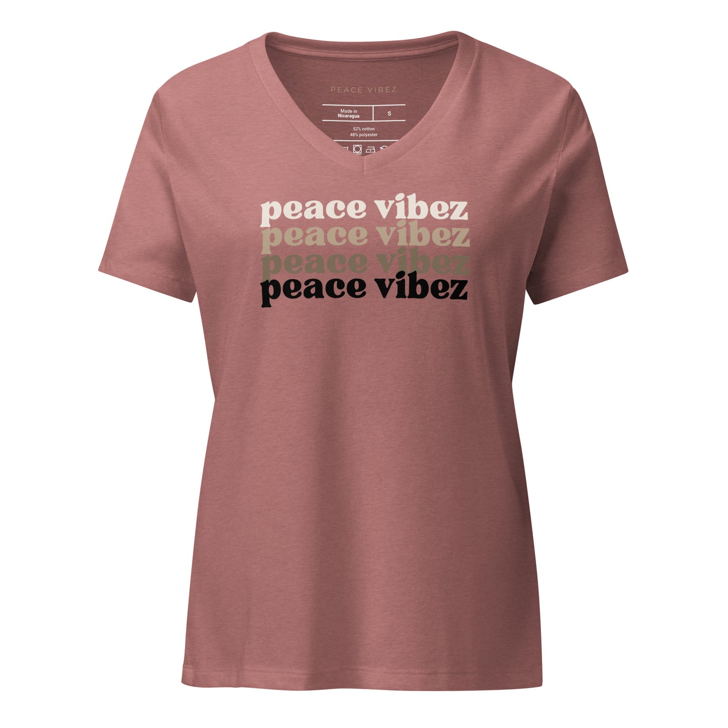 Women’s Peace Vibez x4 V-Neck Tee - Mauve