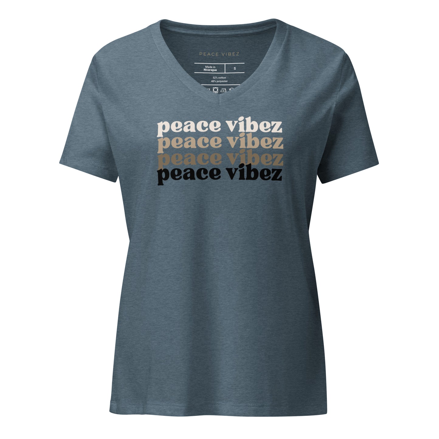 Women’s Peace Vibez x4 V-Neck Tee - Teal