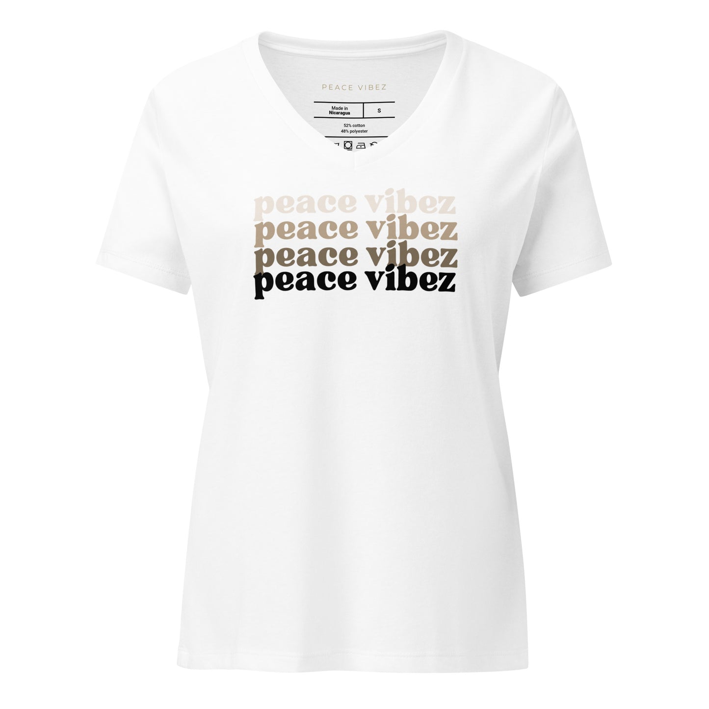 Women’s Peace Vibez x4 V-Neck Tee - White