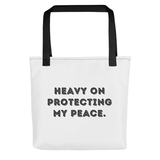 Heavy Peace Tote bag - White/Black